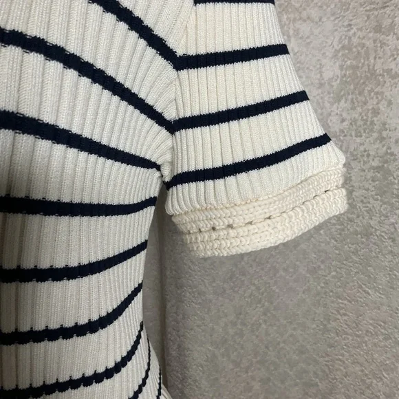 Moon River Black and White Cuffed Sleeve Sundress - Picture 6 of 16